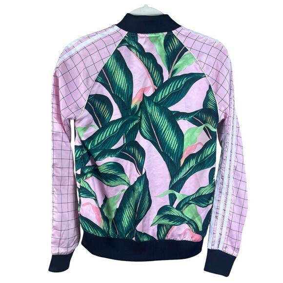 Adidas x FARM RIO Track Jacket XS Palm Leaf Print Tropical Superstar DH3071 - Picture 6 of 11